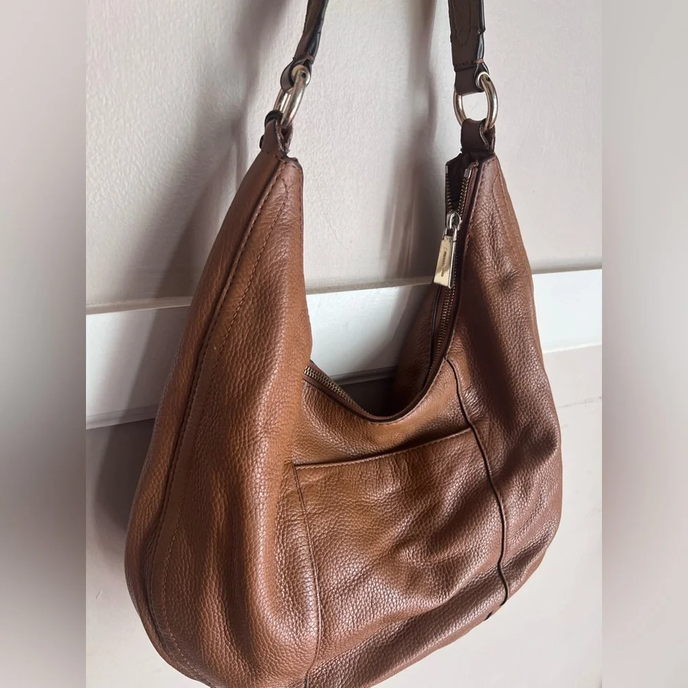 Brown Leather Hobo Bag